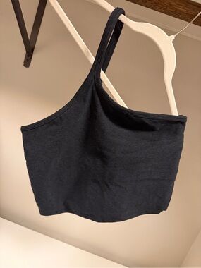 Beyond Yoga Black One-Shoulder Spacedyed Tank